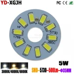 LED Light board 5W 35mm LED PCB Lamp plate Installed Aluminum plate Warm/Natural/White for Bulb Crystal Ceilig light